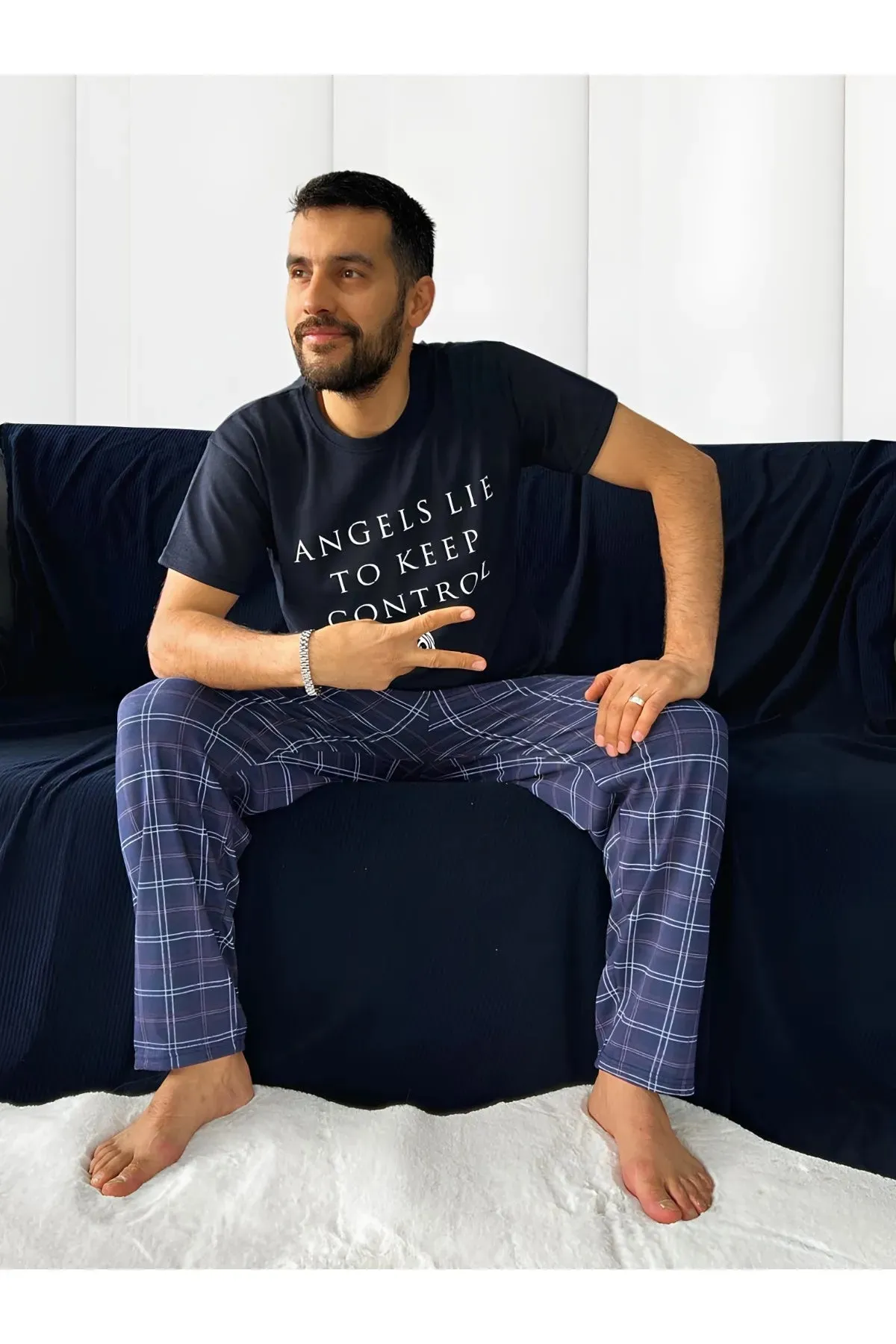 Sude Homewear MEN'S SLEEVE PAJAMA SET