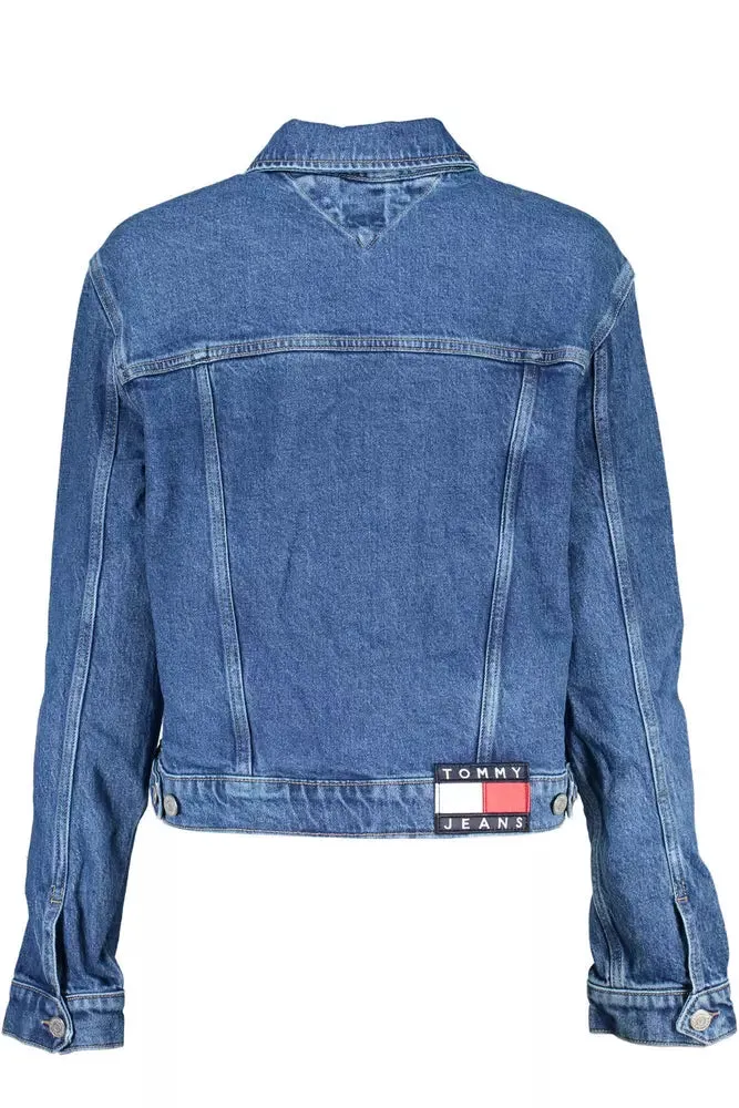 Tommy Hilfiger Blue Cotton Women Jacket Denim