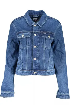 Tommy Hilfiger Blue Cotton Women Jacket Denim