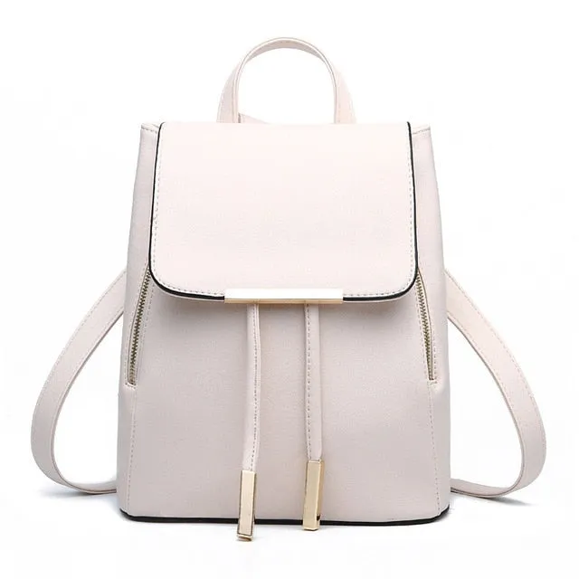 Trendy Artificial Leather Floral Backpack