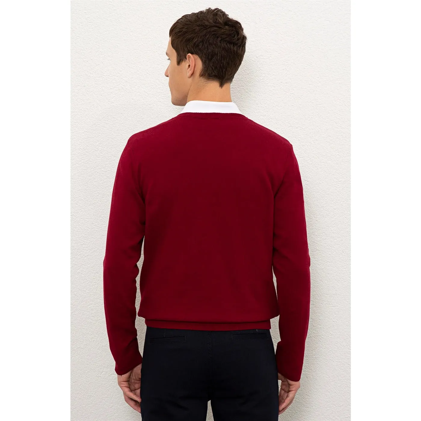 USP Red V-Neck Sweater