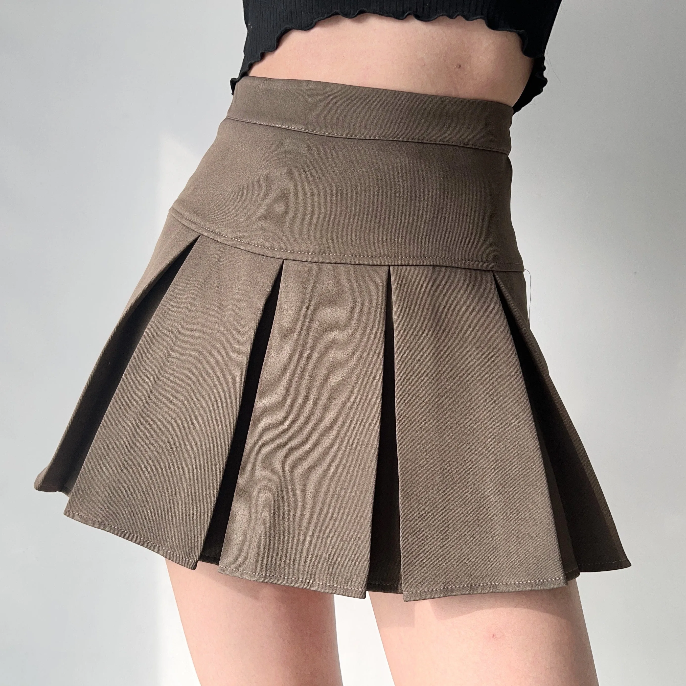 Wenkouban - Academia High-Waisted Pleated Skirt