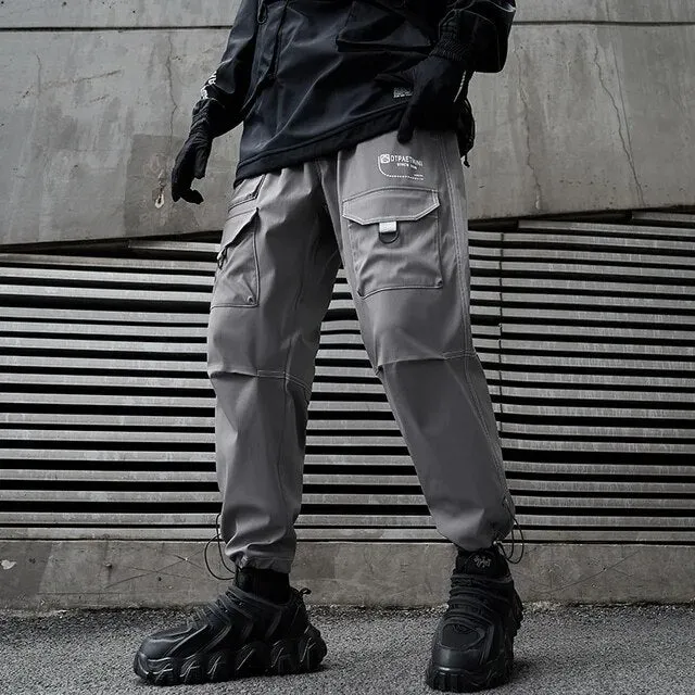 Wiaofellas Men Cargo Pants Multiple Pockets Casual Pants Streetwear Sweatpant Harajuku Leggings Trousers Hip Hop Overalls Jogger Men Pants