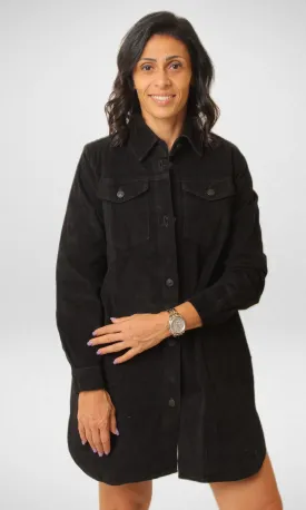 Women Velvet Shirt/ Jacket - Black