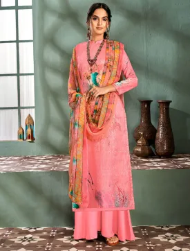 Women's Unstitched Printed Cotton Salwar Suit Dress Material