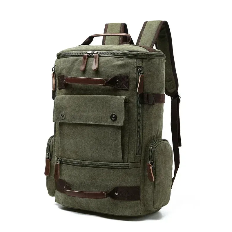 ZUOLUNDUO Large Capacity Vintage Canvas Backpack