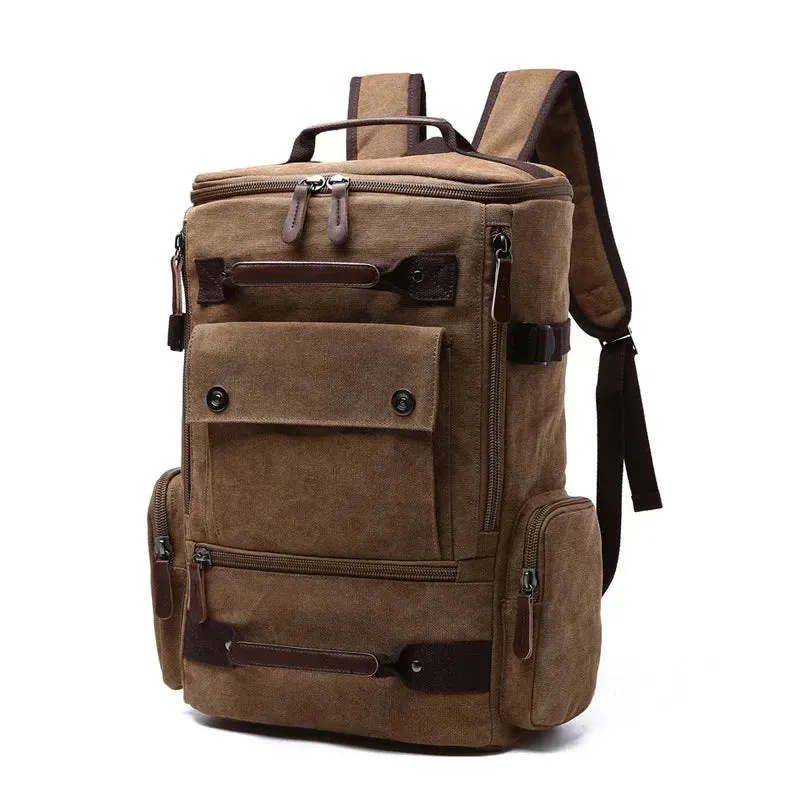 ZUOLUNDUO Large Capacity Vintage Canvas Backpack