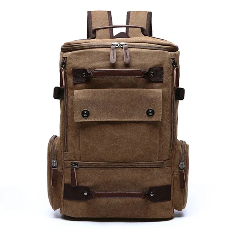 ZUOLUNDUO Large Capacity Vintage Canvas Backpack