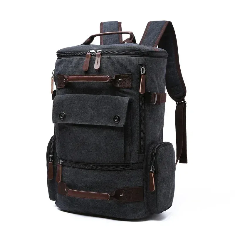 ZUOLUNDUO Large Capacity Vintage Canvas Backpack